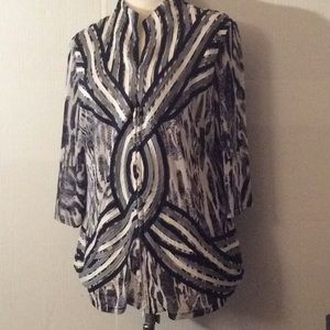 Obstinee by IKA animal print blouse elb/sleeve #16